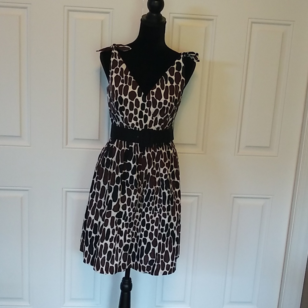 Trina Turk Animal Print Belted Dress
